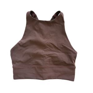 Lululemon High Neck Brown Sports Bra Size 4 - Great Condition